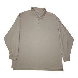 5.11 Tactical Series Long Sleeve Polo Shirt X-Large Beige 100% Cotton